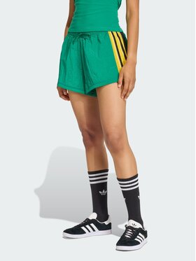 adidas adidas Szorty materiałowe 159070 Zielony Loose Fit