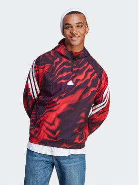 adidas adidas Jopa Future Icons Allover Print Hoodie IC3708 Rdeča Loose Fit