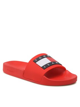 Tommy Jeans Tommy Jeans Šľapky Tommy Jeans Pool Slide Ess EM0EM01191 Červená
