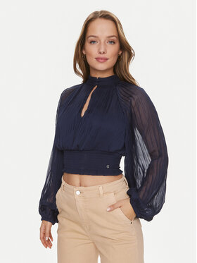Guess Guess Bluse Bianca W4RH69 WDW52 Dunkelblau Regular Fit