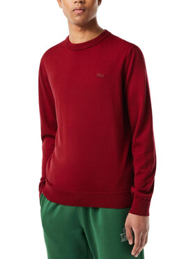 Lacoste Lacoste Sweter AH1969 Bordowy Regular Fit