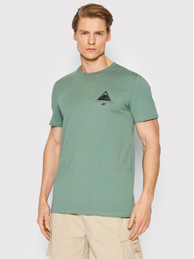 4F 4F T-Shirt H4L22-TSM070 Πράσινο Regular Fit