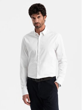 Ombre Ombre Koszula OM-SHOS-0176 Biały Slim Fit