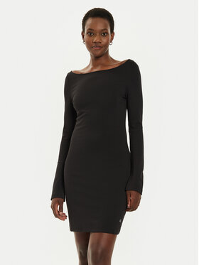 Calvin Klein Jeans Calvin Klein Jeans Kleid für den Alltag J20J224162 Schwarz Slim Fit
