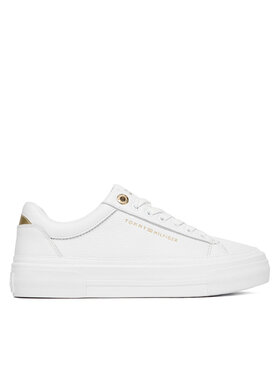 Tommy Hilfiger Tommy Hilfiger Sneakersy Th Foxing Platform Leather FW0FW09018 Biela