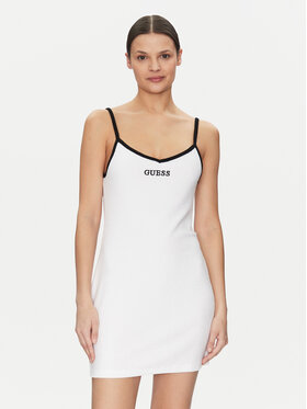 Guess Guess Rochie de zi E5GK15 KCQV1 Alb Bodycon Fit