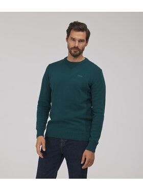 Lee Cooper Lee Cooper Sweter BILL Zielony ciemny Regular Fit