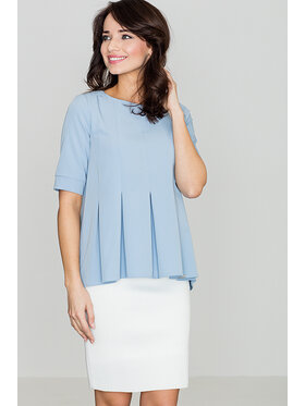 Lenitif Lenitif Bluzka K370 Niebieski Regular Fit