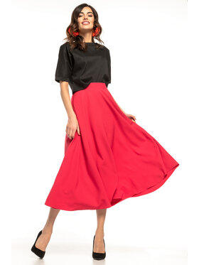 Tessita Tessita Spódnica midi T260 Czerwony A-Line Fit