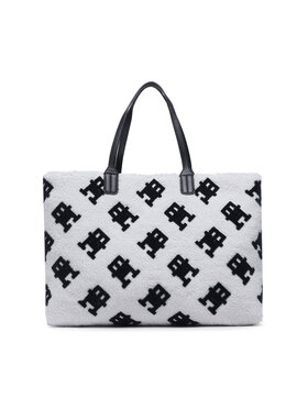 Tommy Hilfiger Tommy Hilfiger Borsetta Iconic Tommy Tote Teddy AW0AW14373 Bianco