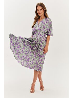 NAOKO NAOKO Sukienka codzienna Pistachio Swirl Zielony Regular Fit