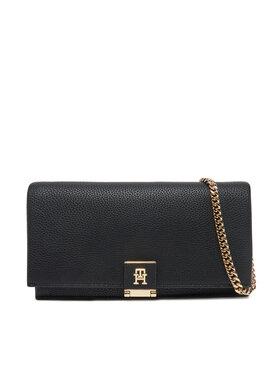 Tommy Hilfiger Tommy Hilfiger Ročna torba Th Her Flap W/Chain AW0AW17403 Črna
