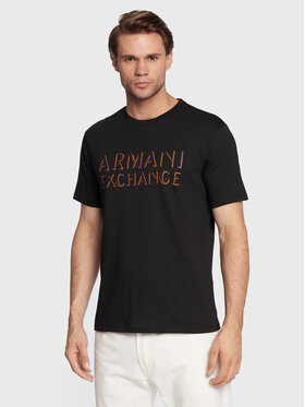 Armani Exchange Armani Exchange T-Shirt 6LZTCF ZJ5LZ 1200 Czarny Regular Fit