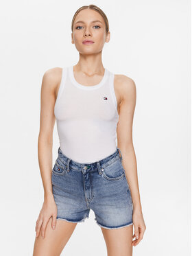 Tommy Hilfiger Tommy Hilfiger Top ThxSm WW0WW38987 Bijela Slim Fit