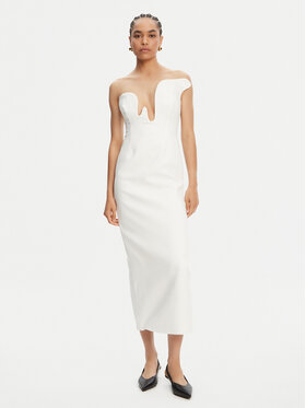 BARDOT BARDOT Sukienka koktajlowa Rosalyn 59733DB Biały Regular Fit