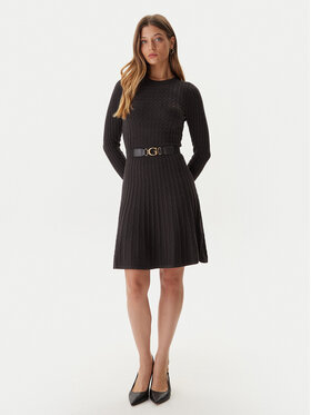 Guess Guess Džemper haljina W5BK68 Z2YJ2 Smeđa Slim Fit