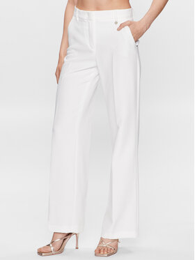 Liu Jo Liu Jo Pantalon en tissu CA3131 T2200 Blanc Relaxed Fit