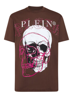 PHILIPP PLEIN PHILIPP PLEIN T-Shirt 293 Hnědá Regular Fit