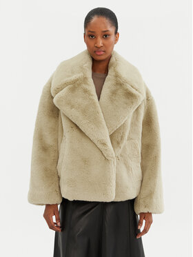 BOSS Boss Futro Curmeta 50524986 Beżowy Oversize