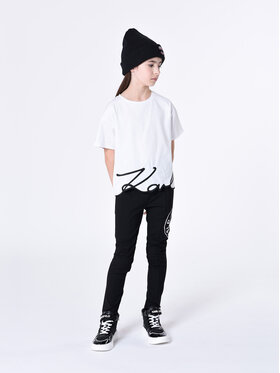 Karl Lagerfeld Kids Karl Lagerfeld Kids Spodnie dresowe Z14216 S Czarny Regular Fit