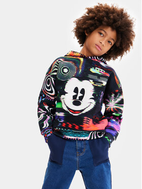 Desigual Desigual Džemperis ar kapuci 23WBSK05 Melns Regular Fit