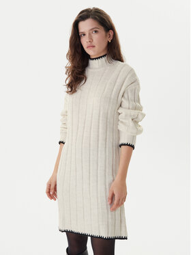 ONLY ONLY Трикотажна сукня Chick Stitch 15366020 Бежевий Loose Fit