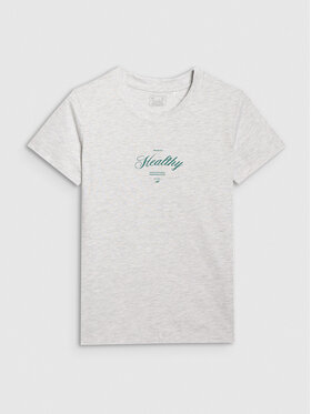 4F 4F T-Shirt MIDSHOP TEXTILE Szary jasny Regular Fit