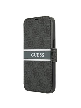 Guess Guess Etui na telefon 4G Stripe Book Szary