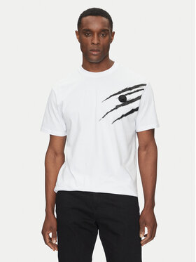 Plein Sport Plein Sport Tricou SAEC MTK8019 STE001N Alb Regular Fit