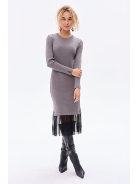 blue shadow blue shadow Sukienka codzienna Donna Szary Regular Fit
