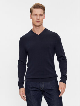 Calvin Klein Calvin Klein Sweter K10K110423 Granatowy Slim Fit