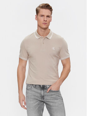 Calvin Klein Jeans Calvin Klein Jeans Polo J30J315603 Beżowy Slim Fit