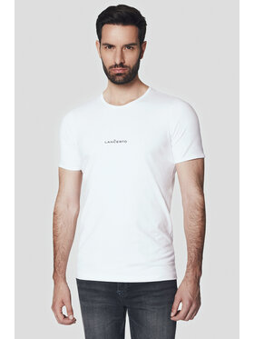 Lancerto Lancerto T-Shirt Calum TS073124000013 Biały Regular Fit