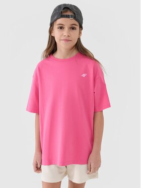 4F 4F T-Shirt 4FJWSS25TTSHF1851-54S Różowy Oversize