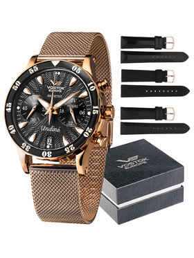 Vostok Europe Vostok Europe Zegarek VK64-515B568B Różowe złoto