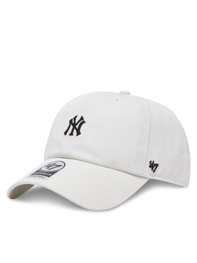 47 Brand 47 Brand Czapka z daszkiem MLB New York YankeesFoundation ’47 CLEAN UP B-FNDTN17GWS Biały