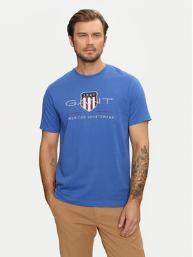 Gant Gant T-Shirt Archive Shield 2003199 Μπλε Regular Fit