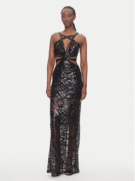 Just Cavalli Just Cavalli Официална рокля 78PAO951 Черен Slim Fit