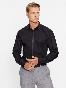 HUGO Hugo Marškiniai Keidi 50500966 Juoda Slim Fit