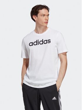 adidas adidas T-Shirt Essentials Single Jersey Linear Embroidered Logo T-Shirt IC9276 Biały Regular Fit
