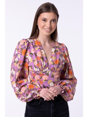 LAURELLA LAURELLA Bluzka 2TU005 Fioletowy Regular Fit
