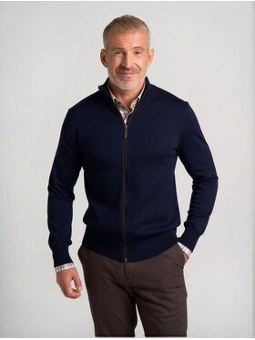 Willsoor Willsoor Sweter 71425 Granatowy Regular Fit
