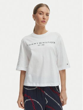 Tommy Hilfiger Tommy Hilfiger T-Shirt WW0WW47811 Λευκό Relaxed Fit