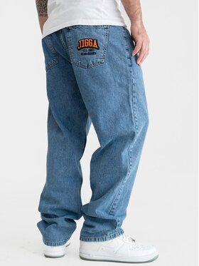 Jigga Wear Jigga Wear Jeansy Szerokie luźne streetwear uliczne premium 129229 Niebieski Baggy Fit