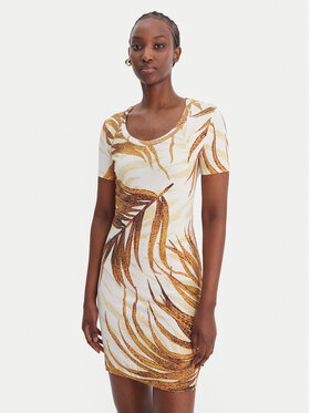 Just Cavalli Just Cavalli Повсякденна сукня 80PAOE02 CJ112 Білий Slim Fit