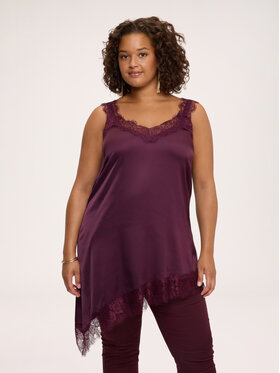 Fiorella Rubino Fiorella Rubino Top D011L000148N036 Bordowy Regular Fit
