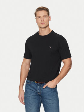 Gant Gant Tričko Original Shield 2003295 Čierna Regular Fit