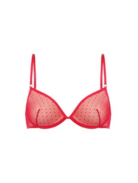 Love and Hate Love and Hate Biustonosz z fiszbiną Valentine Red Czerwony