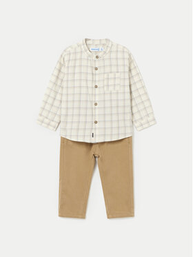 Mayoral Mayoral Set Hemd und Stoffhose 2545 Beige Regular Fit