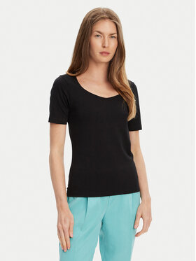 United Colors Of Benetton United Colors Of Benetton Marškinėliai 3FJHD401P Juoda Slim Fit